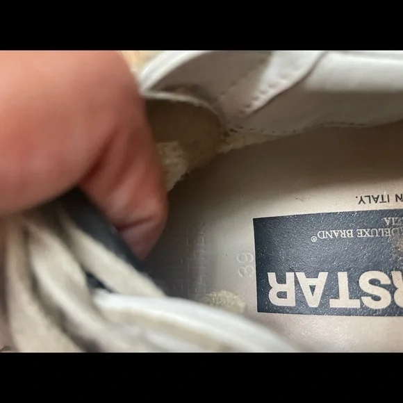 Golden Goose Super Stars Gold White Sneakers Size 39 - Picture 3 of 9